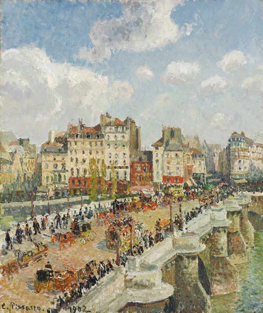 Camille Pissarro Köprü Üzerinde Pont Neuf Paris