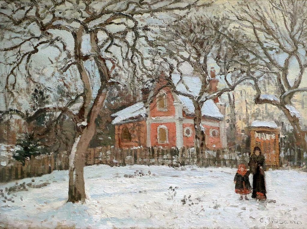 Camille Pissarro Köy Meydanı Louveciennes