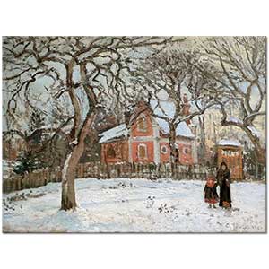 Camille Pissarro Köy Meydanı Louveciennes