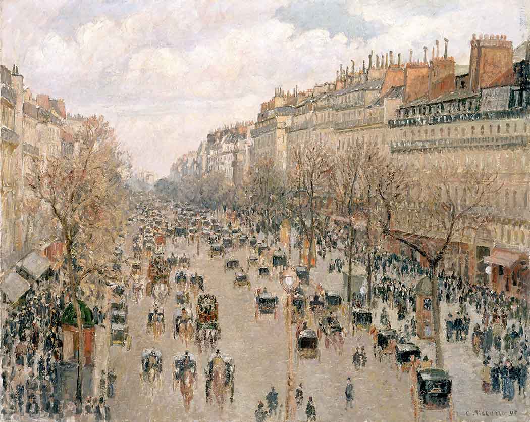 Camille Pissarro Montmartre Bulvarı Manzarası