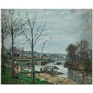 Camille Pissarro Nehir Kıyısında Çamaşırhane