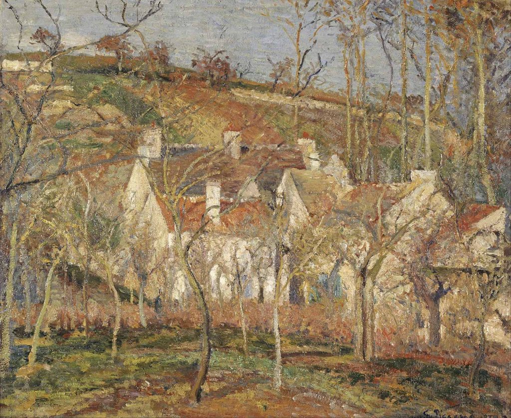 Camille Pissarro Köy Evleri, Kırmızı Çatılar ve Kış