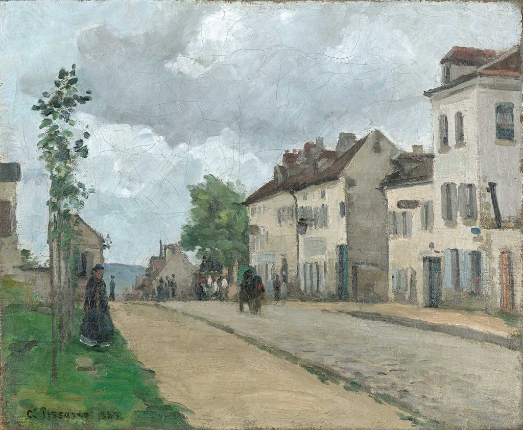 Camille Pissarro Hava Yağmurlu Gisors Sokağı Pontoise