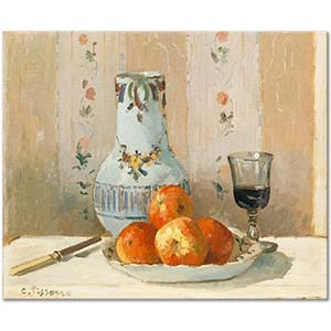 Camille Pissarro Elma ve Sürahili Natürmort