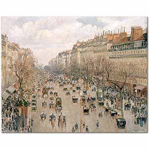 Camille Pissarro Montmartre Bulvarı Manzarası