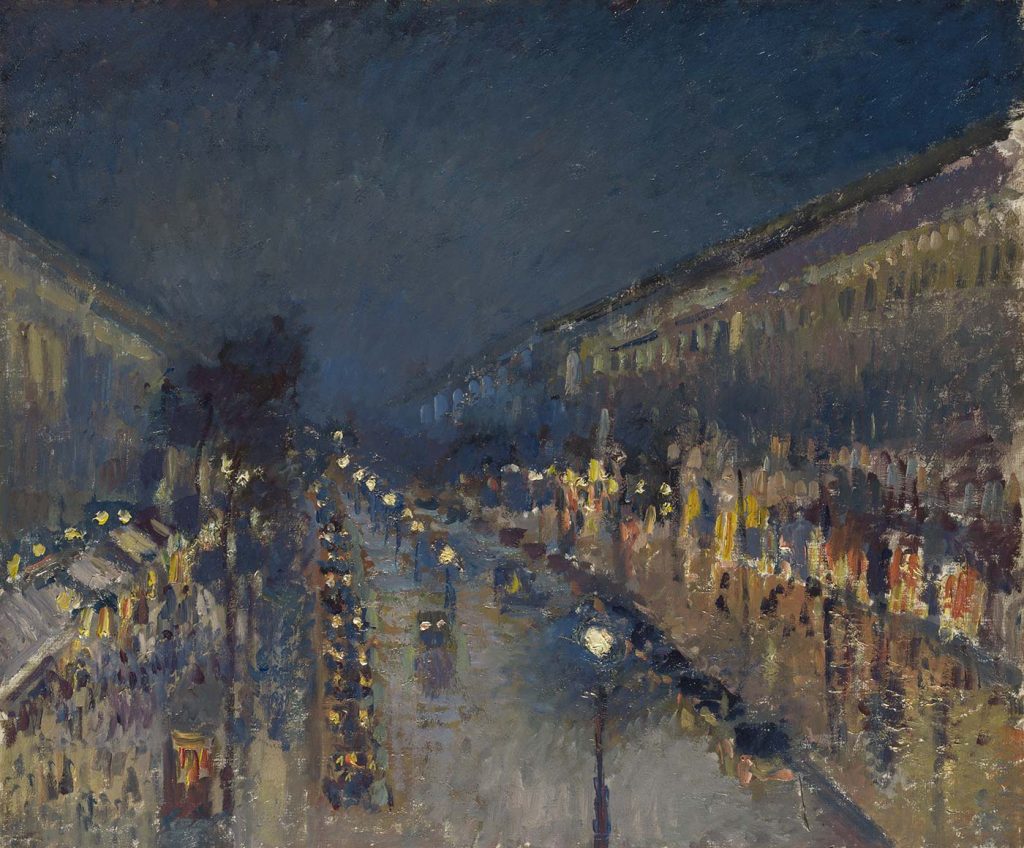 Camille Pissarro Gece Montmartre Bulvarı