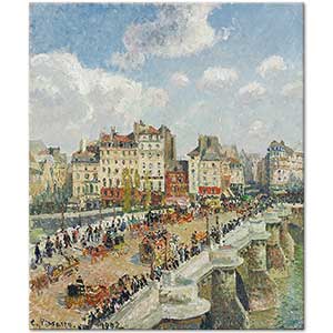 Camille Pissarro Köprü Üzerinde Pont Neuf Paris