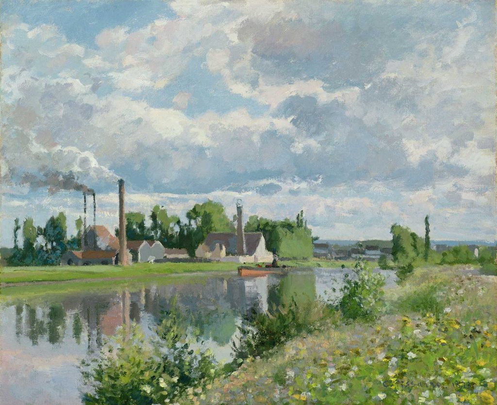 Camille Pissarro Nehir Kenarında Evler Pontoise