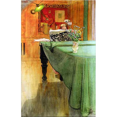 Carl Larsson Brita Piyanosu ile