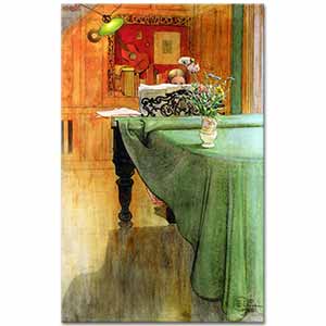 Carl Larsson Brita Piyanosu ile