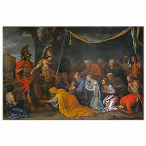 Charles Le Brun Pers Kraliçesi ve İskender