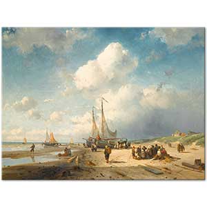 Charles Henri Joseph Leickert Sahilde Balıkçılar