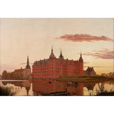 Christen Købke Akşam Işığında Frederiksborg Şatosu