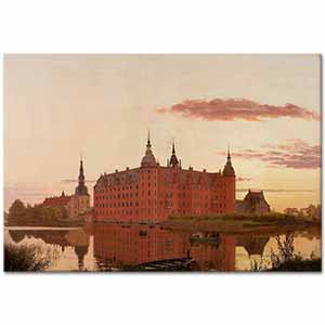 Christen Købke Akşam Işığında Frederiksborg Şatosu