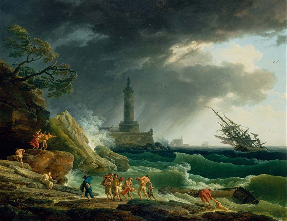 Claude Joseph Vernet Akdeniz Sahilinde Fırtına