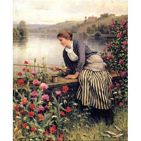 Daniel Ridgway Knight Balık Tutarken