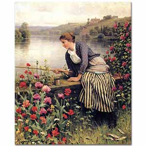 Daniel Ridgway Knight Balık Tutarken