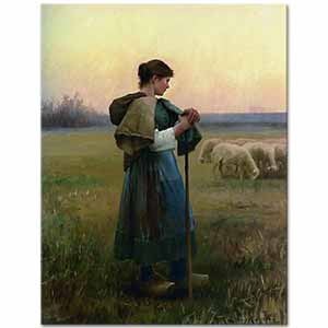 Daniel Ridgway Knight Çoban ve Sürüsü