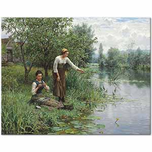 Daniel Ridgway Knight Balık Avlayan Kadınlar