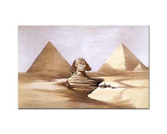 David Roberts Büyük Sfenks ve Piramitler