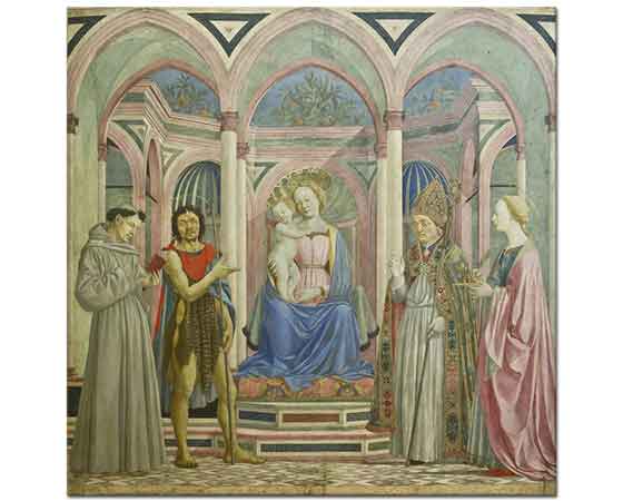 Domenico Veneziano Meryem Çoçuk Isa ve Azizler