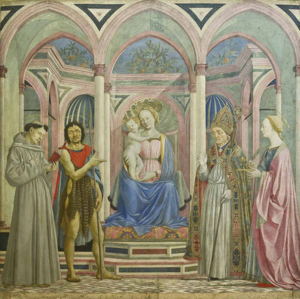 Domenico Veneziano Meryem Çoçuk Isa ve Azizler
