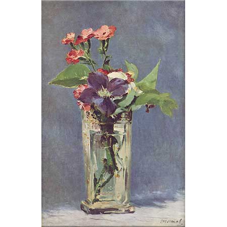 Edouard Manet Kristal Vazoda Çiçekler