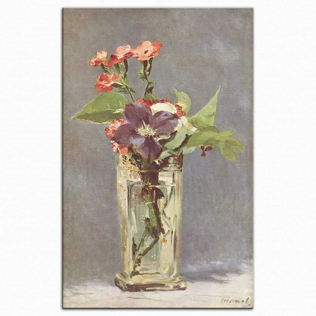 Edouard Manet Kristal Vazoda çiçekler