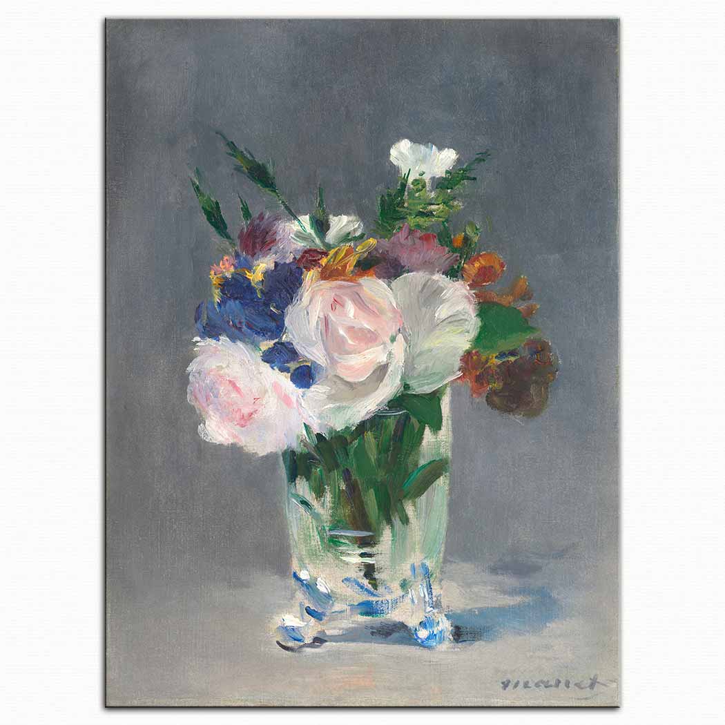Edouard Manet Kristal Vazodaki çiçekler