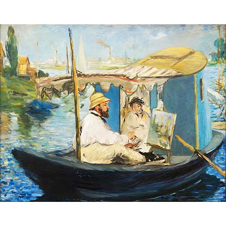 Edouard Manet Monet Yüzen Atelyesinde