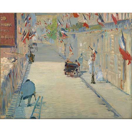 Edouard Manet Mosnier Bulvarında Bayraklar