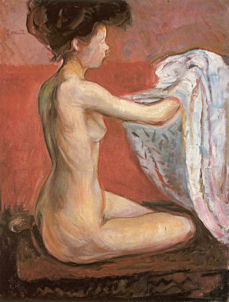 Edvard Munch Giyinen Nü Model