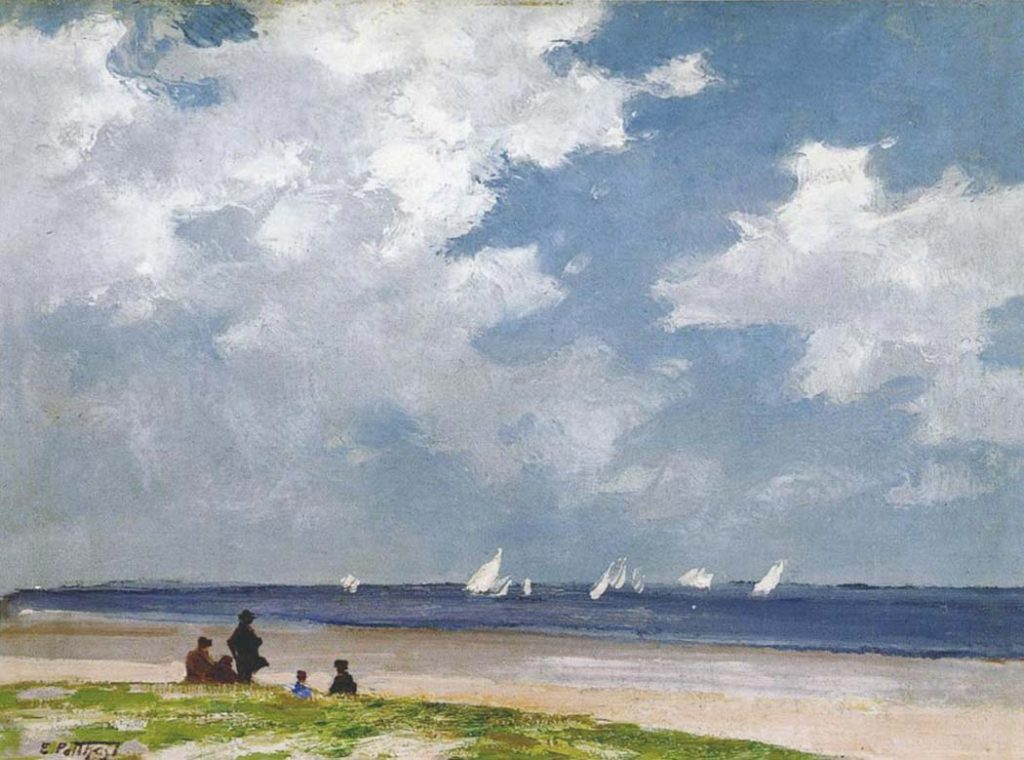 Edward Henry Potthast Rockaway Yakınlarında Yelkenliler