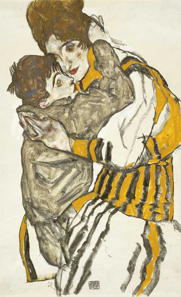 Egon Schiele Sanatçının Eşi ve Küçük Nephev