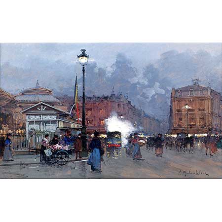 Eugene Galien Laloue Paris Borsası