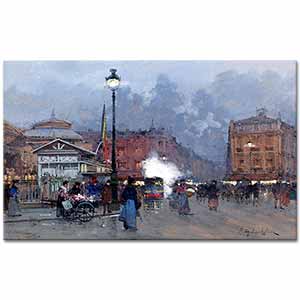 Eugene Galien Laloue Paris Borsası