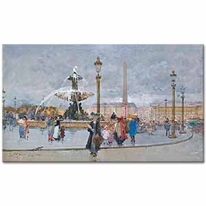 Eugene Galien Laloue Concorde Meydanı