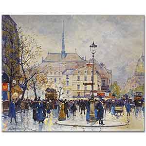 Eugene Galien Laloue Paris Caddeleri