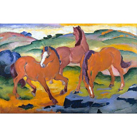 Franz Marc Çayırda Atlar 05