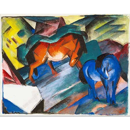 Franz Marc Kırmızı ve Mavi At