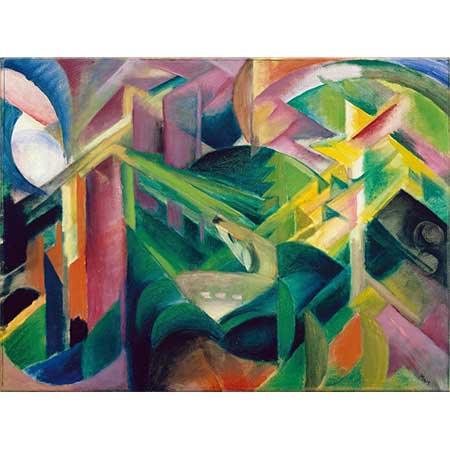 Franz Marc Manastır Bahçesinde Geyikler