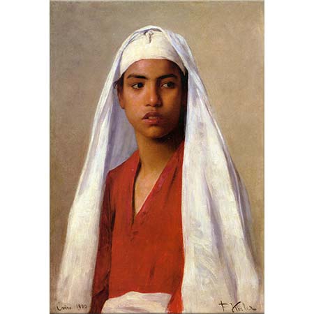 Franz Xaver Kosler Mısırlı Genç Kız Portresi