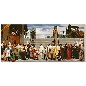 Lord Frederic Leighton Cimabue Madonnası Tören Alayı