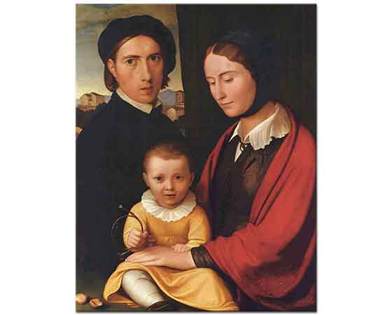 Friedrich Overbeck Sanatçı Karısı ve Oğlu ile