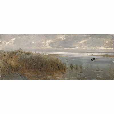 Giuseppe de Nittis Napoli Civarında Deniz Manzarası