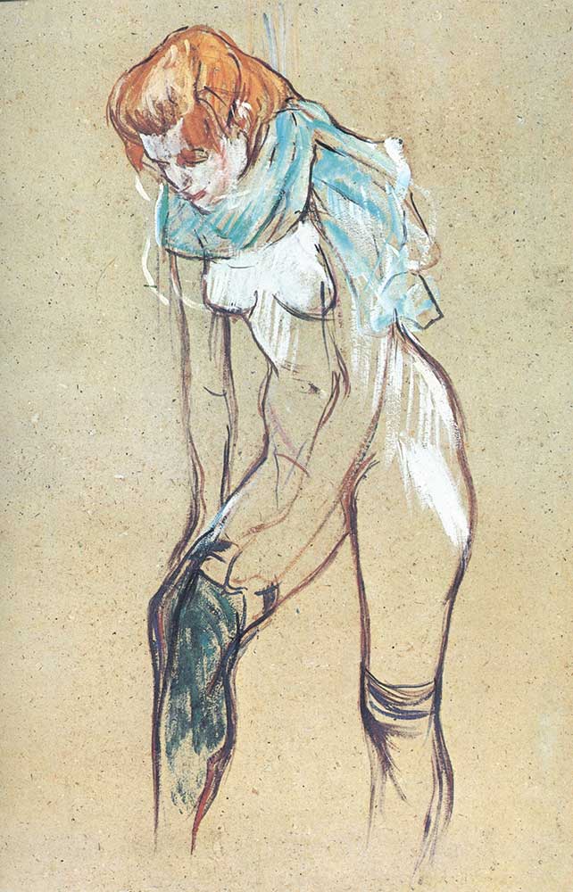 Henri de Toulouse Lautrec Jartiyerini Giyinen Kadın