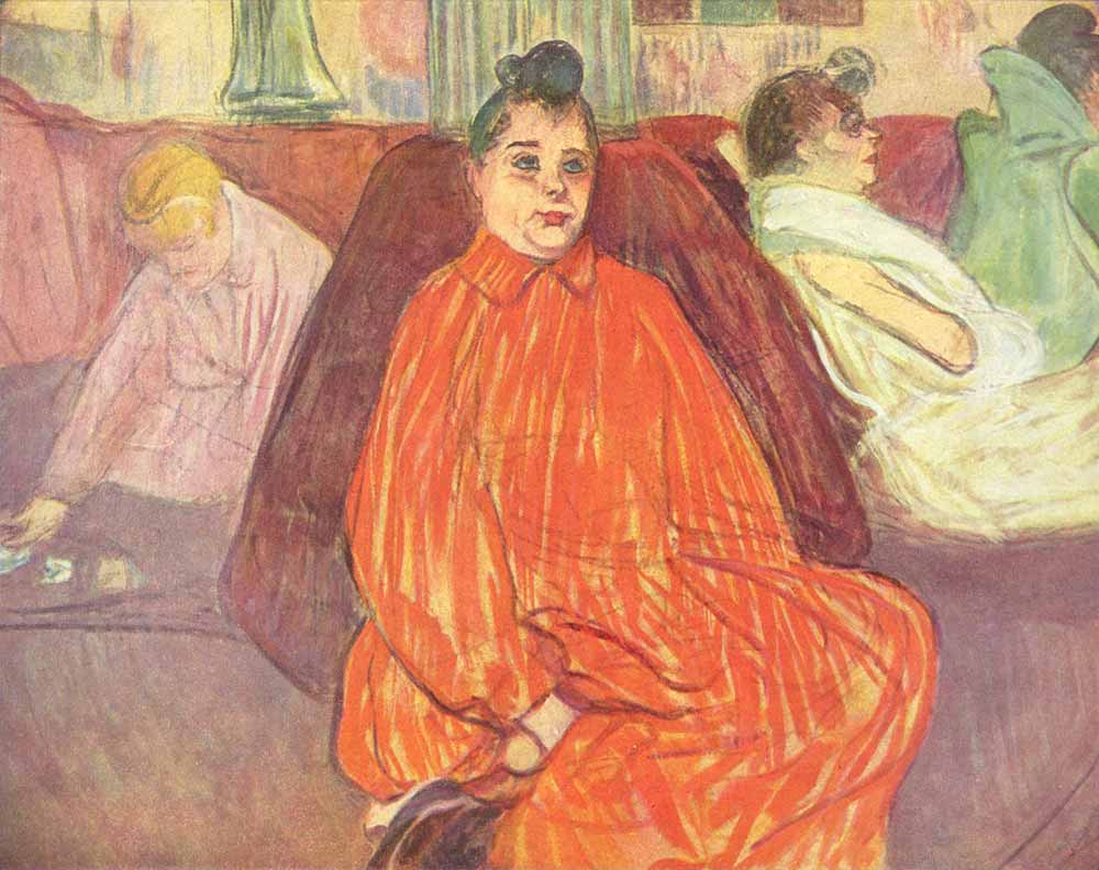 Henri de Toulouse Lautrec Turuncu Elbiseli Kadın