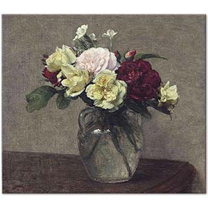 Henri Fantin Latour Gül ve Karanfil Demeti