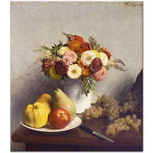 Henri Fantin Latour Çiçek Demeti ve Meyveler