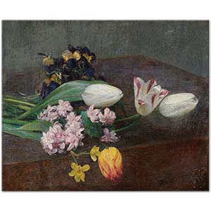 Henri Fantin Latour Sümbül Lale ve Hercai Menekşe